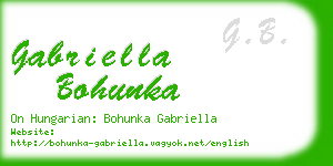 gabriella bohunka business card